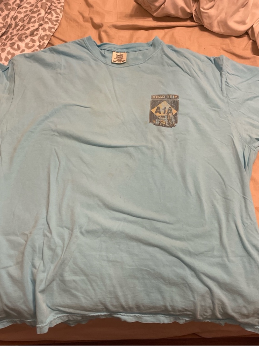 Unbranded Men's Light Blue Road Trip Graphic T-Shirt